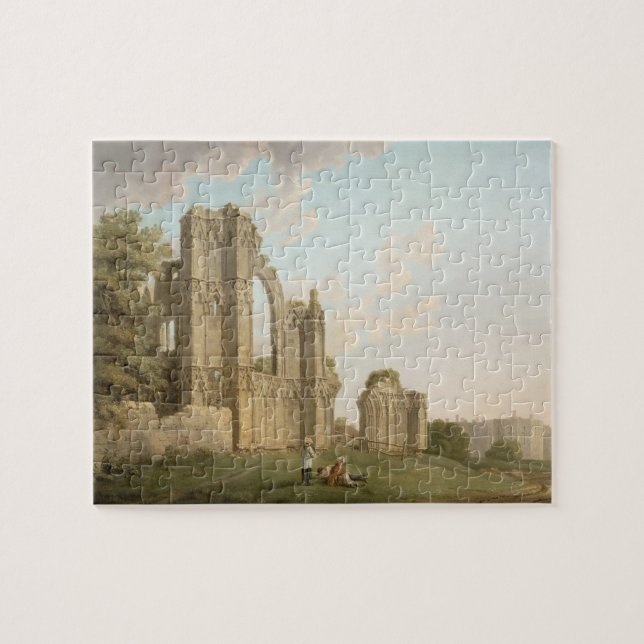 Sts Mary Abbey, York, c.1778 (olja på kanfas) Pussel (Horisontell)