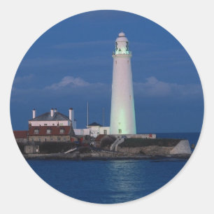 Sts Mary fyr, vitt fjärd, Tyne och bära, Runt Klistermärke