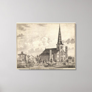 Sts Mary katolsk kyrka Canvastryck