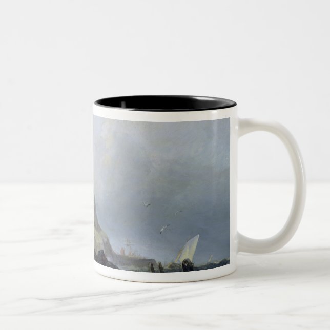 Sts Michael montering, Cornwall Två-Tonad Mugg (Höger)