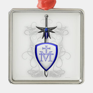 Sts Michael svärd Julgransprydnad Metall