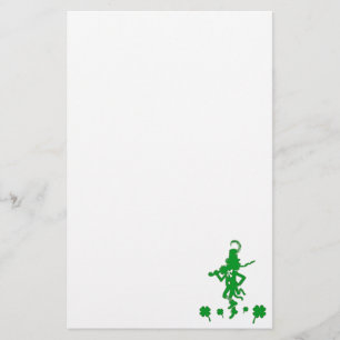 Sts Patrick brevpapper för Shamrock för dagtroll