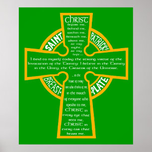 Sts Patrick bröstharneskaffisch Poster