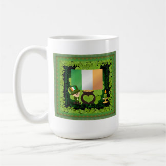 Sts Patrick dag älskar jag den Irland muggen Kaffemugg