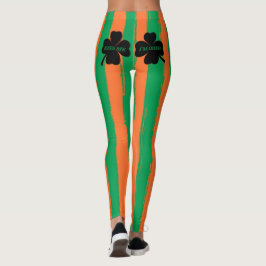 Sts Patrick dag kysser mig Shamrocks för Leggings