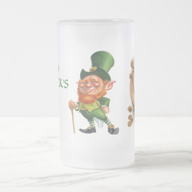 STS PATRICK DAG LEPRECHUAN OCH GULD- mugg (Center)