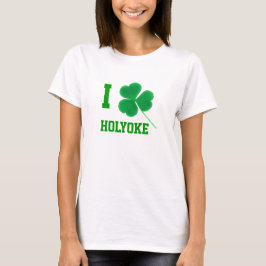 Sts Patrick dag mig Shamrock Holyoke Massachusetts T-shirt