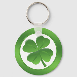 Sts Patrick dag, shamrock för fyra löv Nyckelring