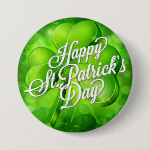 Sts Patrick dag - Shamrock & ordkonst Knapp