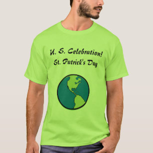 Sts Patrick dag U.S. Firande-Skräddarsy Tee Shirt