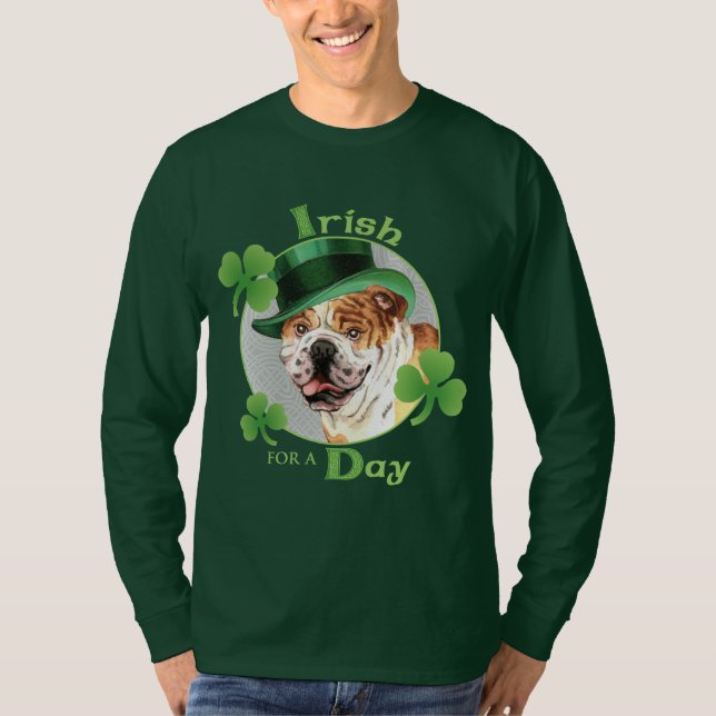 Sts Patrick dagbulldogg T Shirt (Framsida)