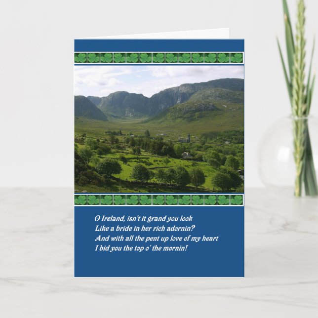 Sts Patrick dagIrland irländsk välsignelse Kort (Framsida)
