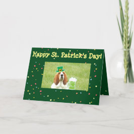 "Sts Patrick dagkort" med Bassethund Kort