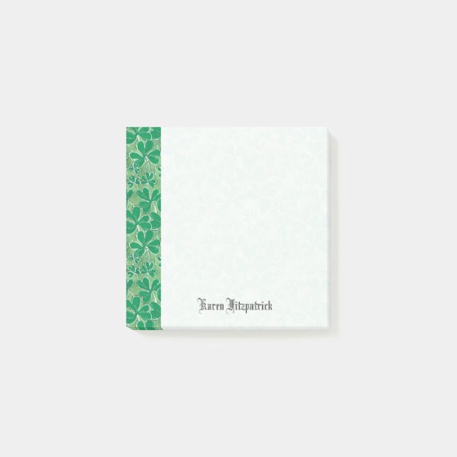 Sts Patrick dagShamrocks tillfogar känd 3x3 Post-it Block (Framsida)