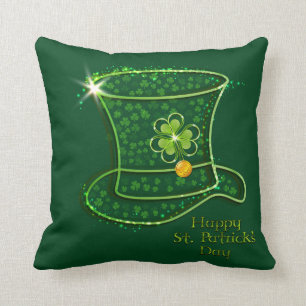 Sts Patrick dagtop hat & mynt Kudde