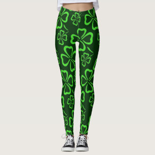 Sts Patrick damasker för dagklöver Leggings