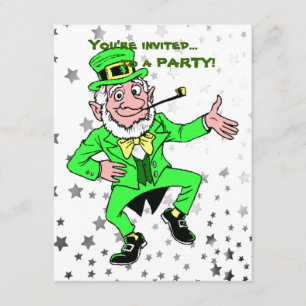 Sts Patrick dans för troll för dagparty gullig Inbjudningar