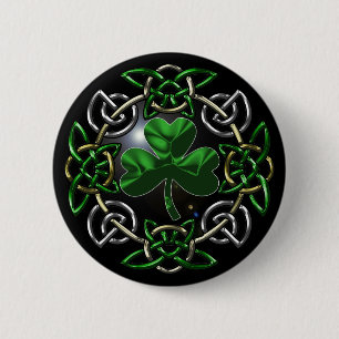 Sts Patrick design för fnurra för dag Celtic Knapp
