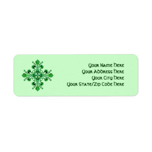 Sts Patrick Fleur de lis Returadress Etikett