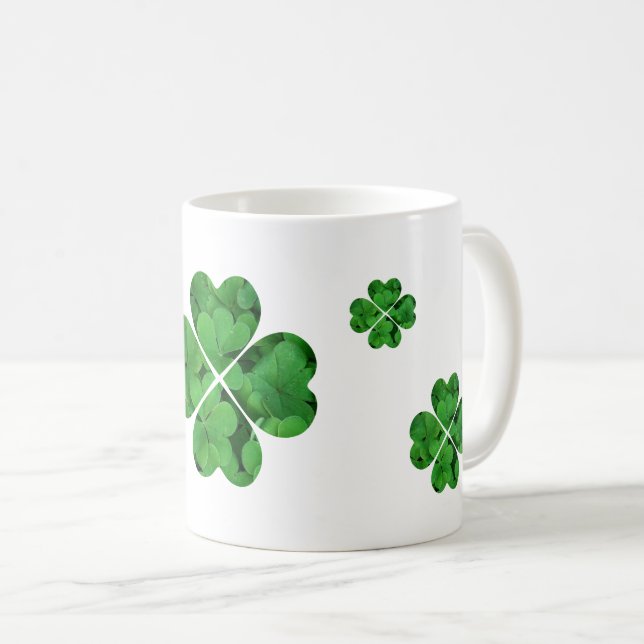 Sts Patrick för gröna Shamrocks irländsk mugg för (Framsida höger)