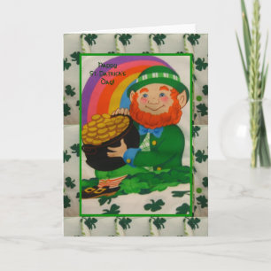 Sts Patrick för trollShamrocks lyckligt kort för
