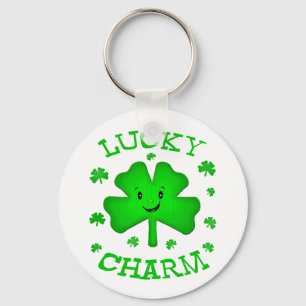 Sts Patrick irländsk klöver Keychain för dag Nyckelring