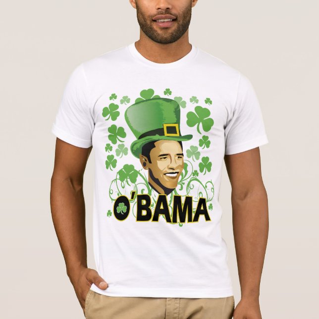 Sts Patrick irländska O'Bama T-shirt (Framsida)