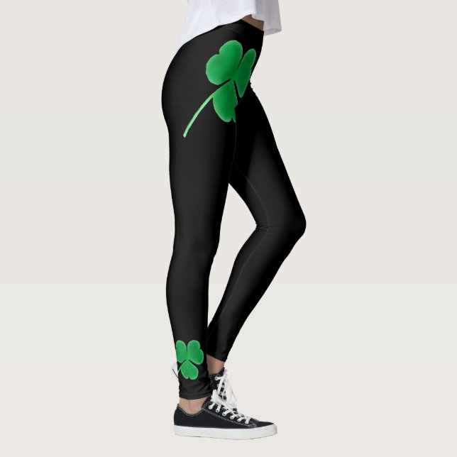 Sts Patrick klöver för Shamrocks för irländare för Leggings (Höger)