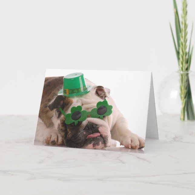 Sts Patrick kort för daghund (Framsida)