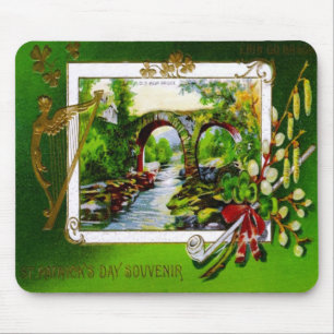 Sts Patrick kort Mousepad för dagsouvenir Musmatta