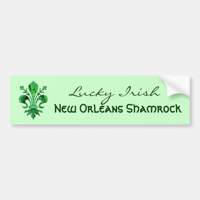 Sts Patrick lyckliga Fleur de lis Bildekal (Framsidan)