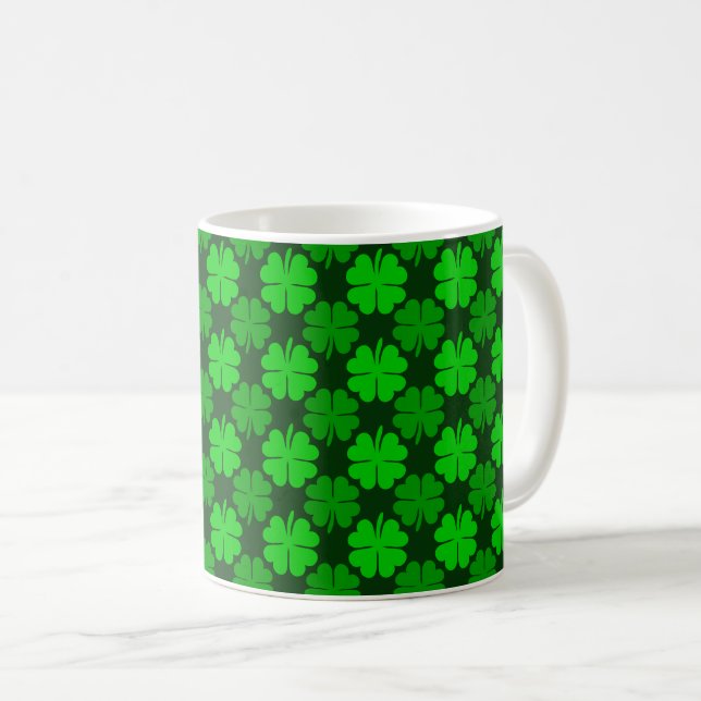 Sts Patrick mönster för dagShamrock Kaffemugg (Framsida höger)
