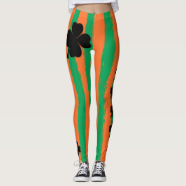 Sts Patrick orange för Shamrocks för dag | Irland Leggings