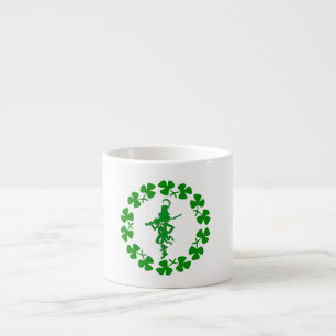 Sts Patrick ring Espres för Shamrock för dagtrol Espressomugg