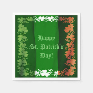 Sts Patrick servetter för Shamrock för flagga f