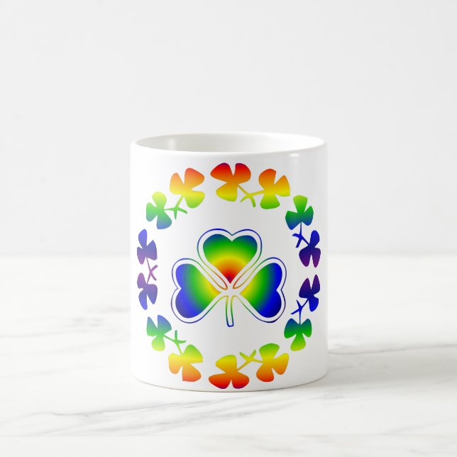 Sts Patrick Shamrocks för irländare | för Kaffemugg (Center)