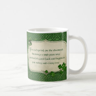 Sts Patrick välsignelse för Shamrock för dag Kaffemugg