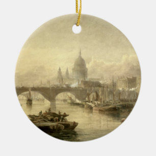 Sts Paul domkyrka och London överbryggar från Su Julgransprydnad Keramik