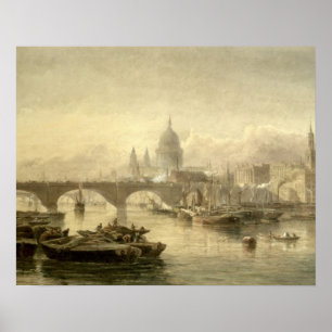 Sts Paul domkyrka och London överbryggar från Suen Poster