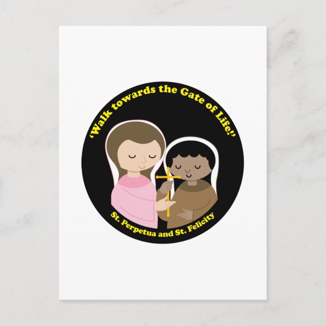 Sts. Perpetua och Felicity Vykort (Framsida)