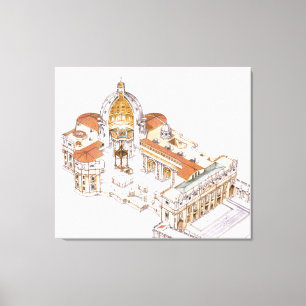 Sts Peter Basilica. Vatican City Rome. Italien Canvastryck
