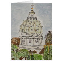 Sts Peter kupol, Rome, italienhälsningkort Hälsningskort