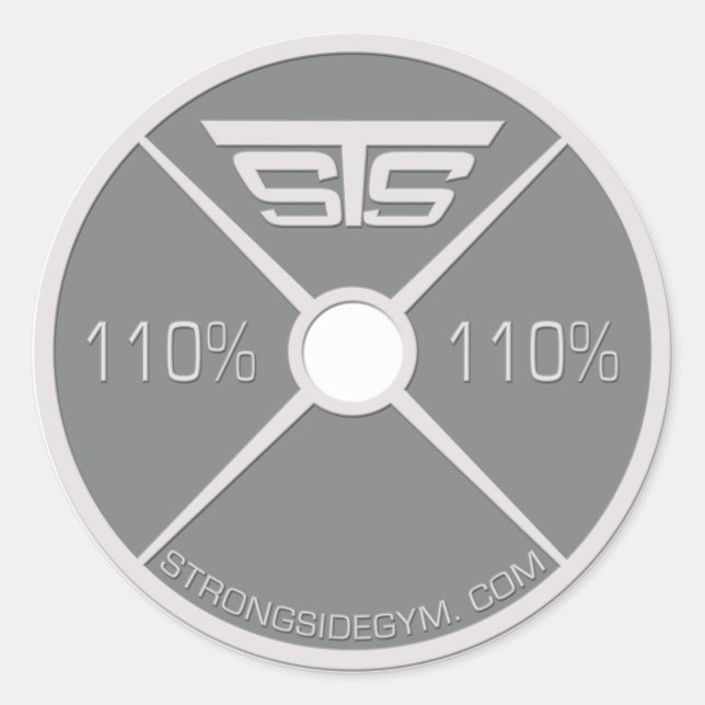 STS Plattdekal Runt Klistermärke (Framsida)