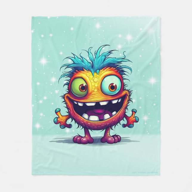Stu 001 är Mini Monster Troll Fleecefilt (Framsidan)