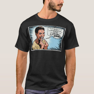 Stu Macher Skräm Movie Tecknad Adaption Panel Art T Shirt
