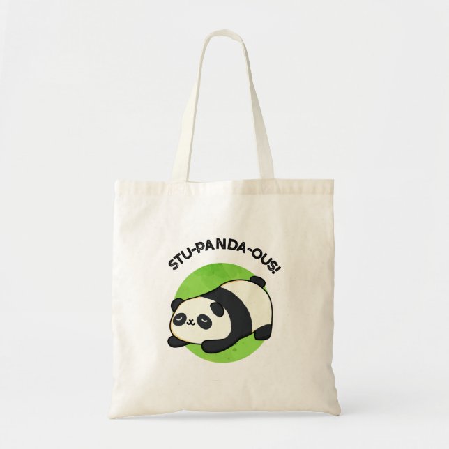 Stu-panda-ous Funny Panda Pun Tygkasse (Framsidan)