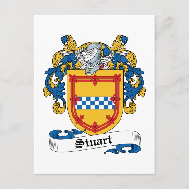 Stuart Family Crest Vykort (Framsida)