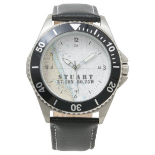 Stuart, FL Nautical Latitude Longitud Boater Armbandsur