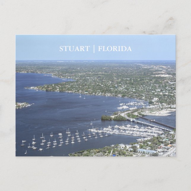 Stuart Florida Arial View Vykort (Framsida)