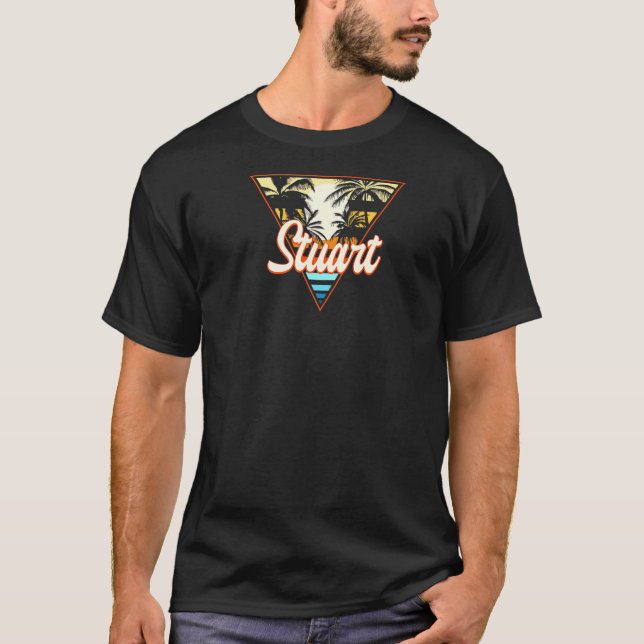 Stuart Florida Beach Fl Beach Bum Us Cities Summer T Shirt (Framsida)